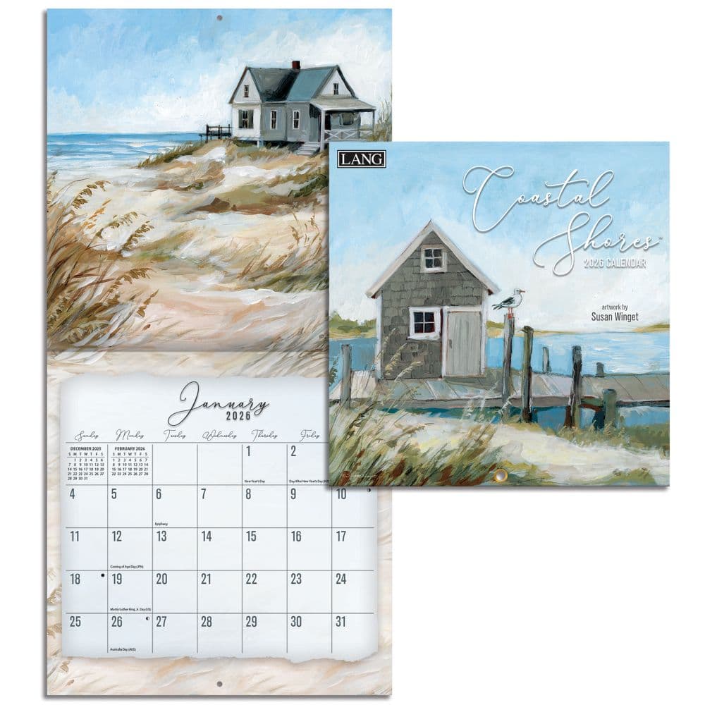 Coastal Shores 2026 Mini Wall Calendar_ALT2