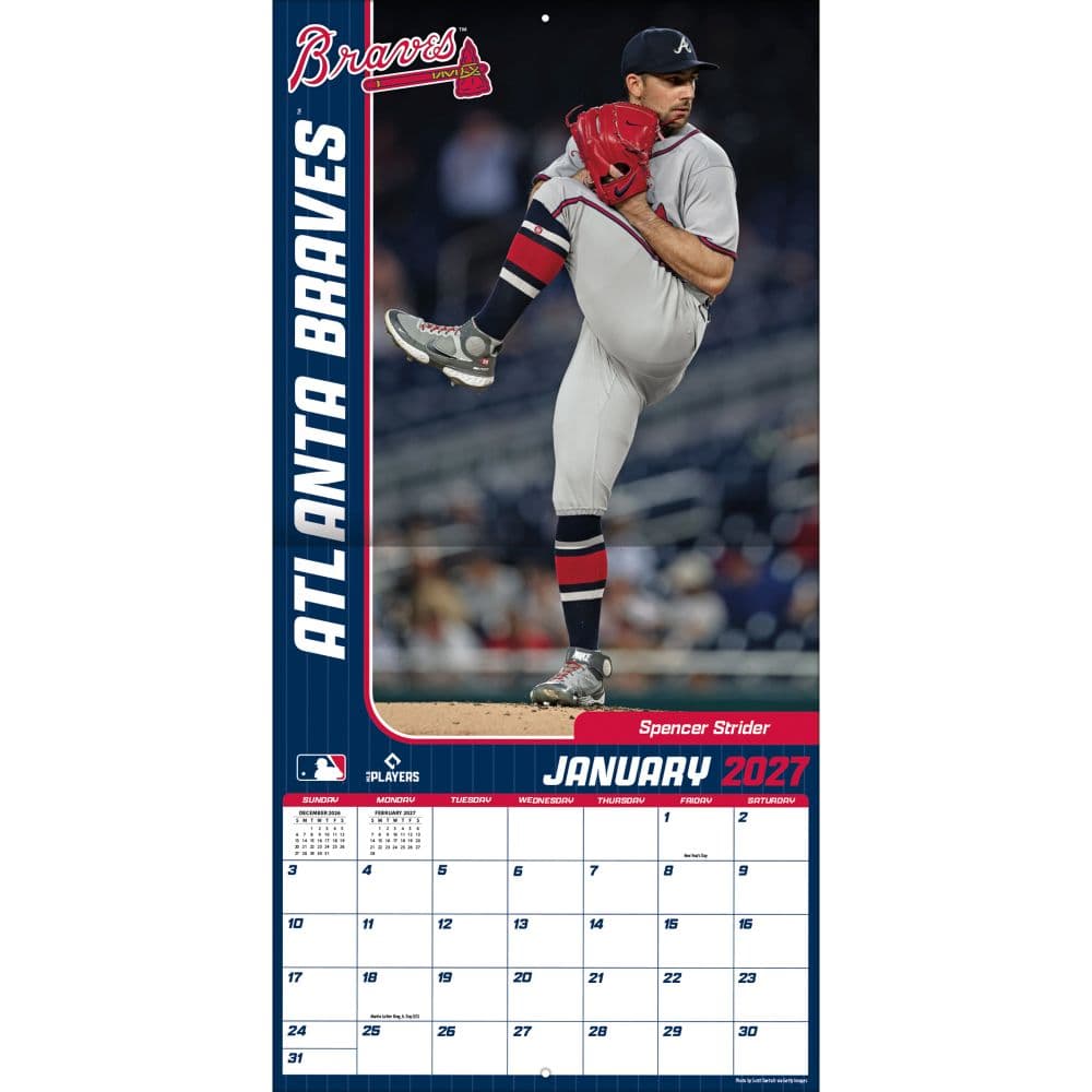 MLB Atlanta Braves 2027 Wall Calendar Third Alternate image