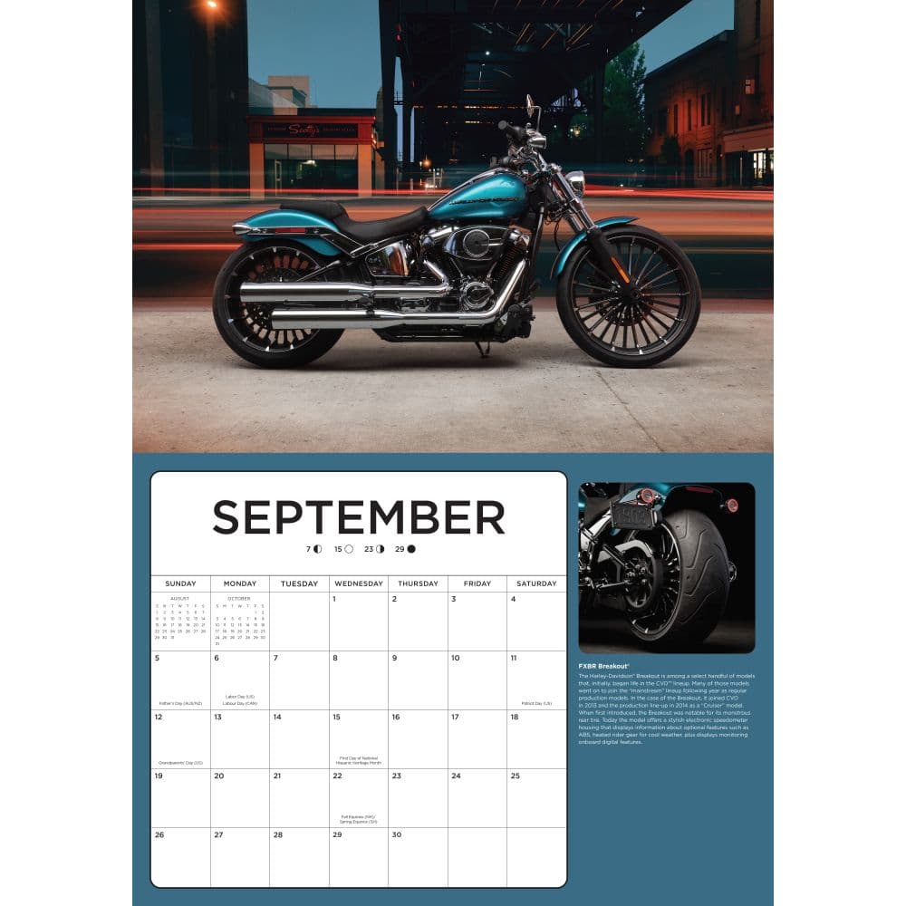 Harley Davidson Large 2027 Wall Calendar Third Alternate Image