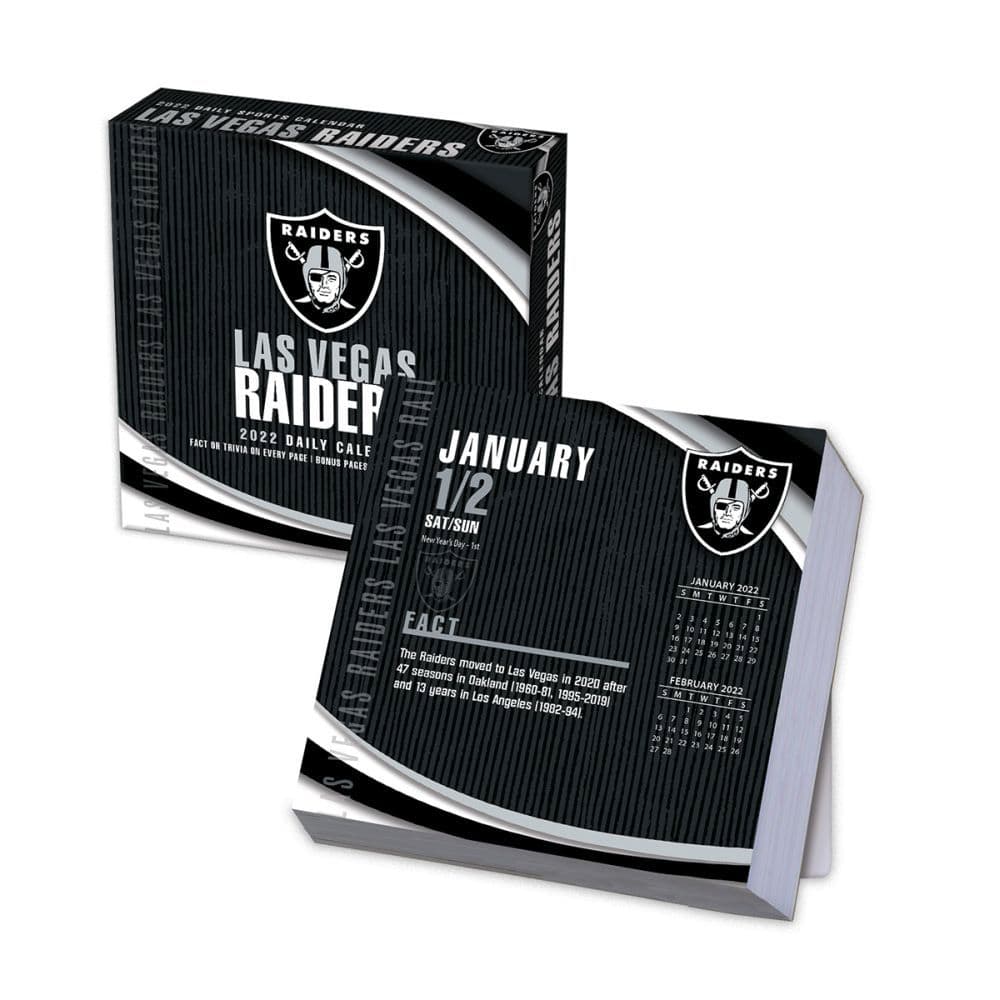 Nfl Las Vegas Raiders 2022 Desk Calendar - Calendars.com