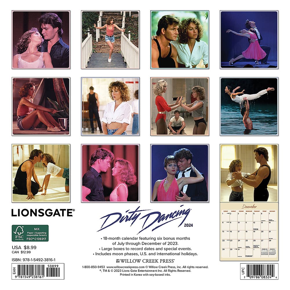 Dirty Dancing 2024 Mini Wall Calendar First Alternate Image width=&quot;1000&quot; height=&quot;1000&quot;