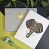 image Elephant Head Quilling Birthday Card