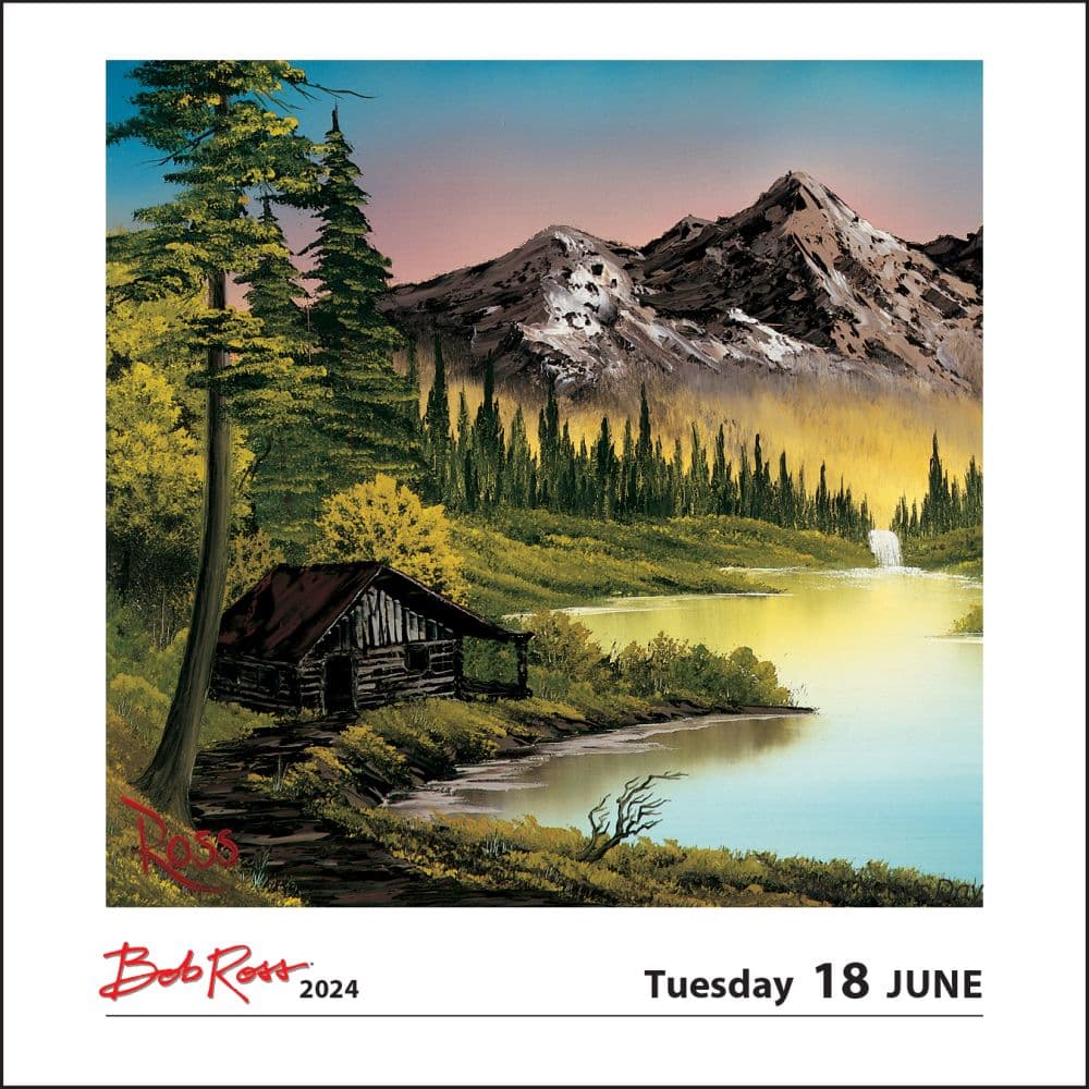 Bob Ross 2024 Desk Calendar