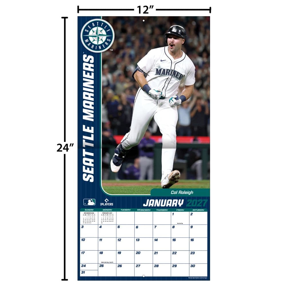 MLB Seattle Mariners 2027 Wall Calendar Fourth Alternate Image
