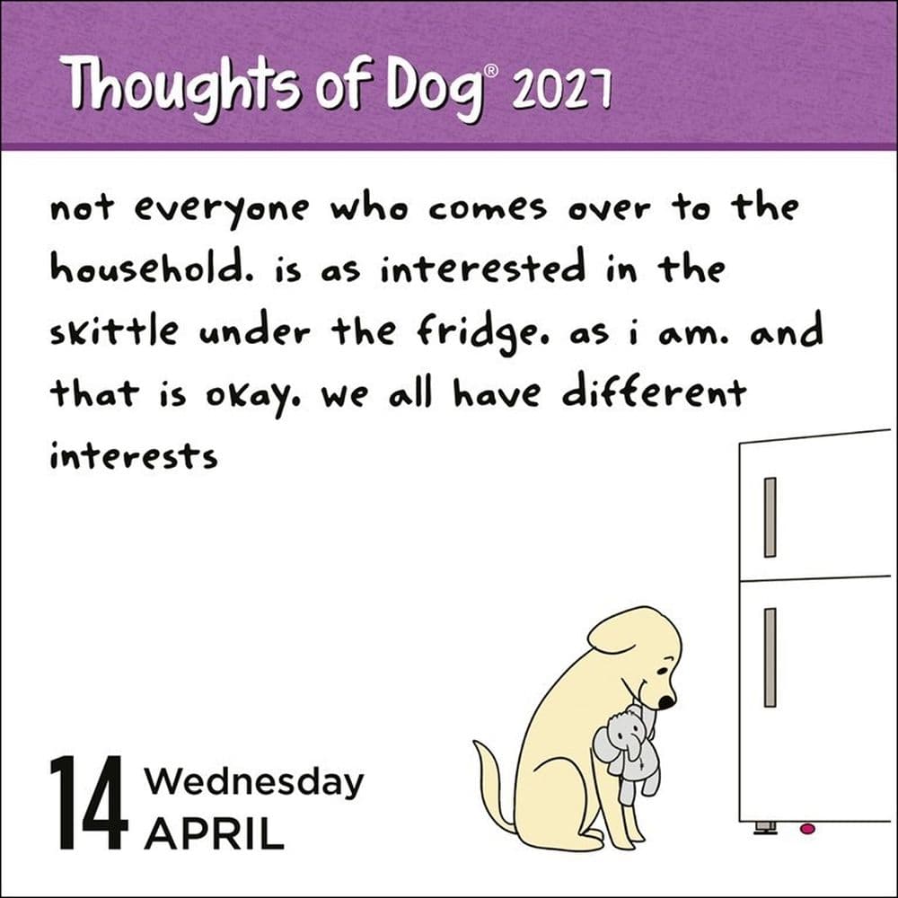 Thoughts of Dog 2027 Desk Calendar Third Alternate Image