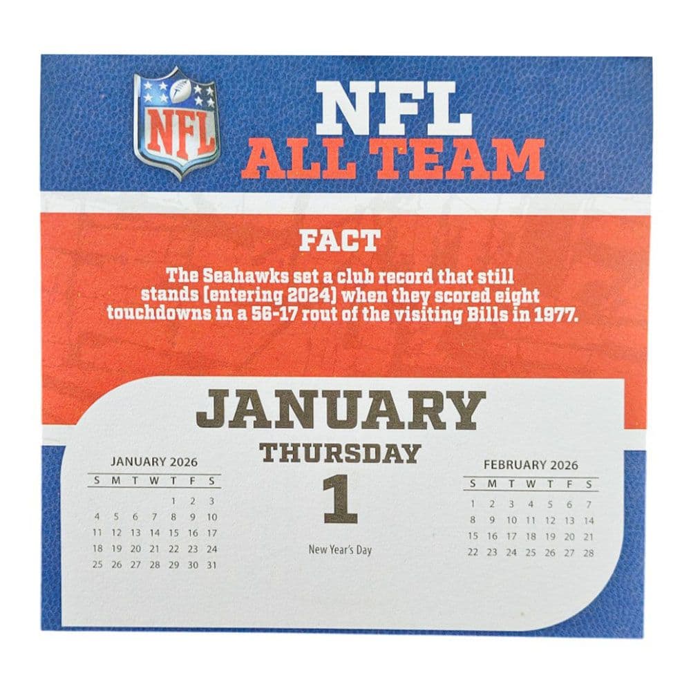 NFL All Team 2026 Desk Calendar Second Alternate Image