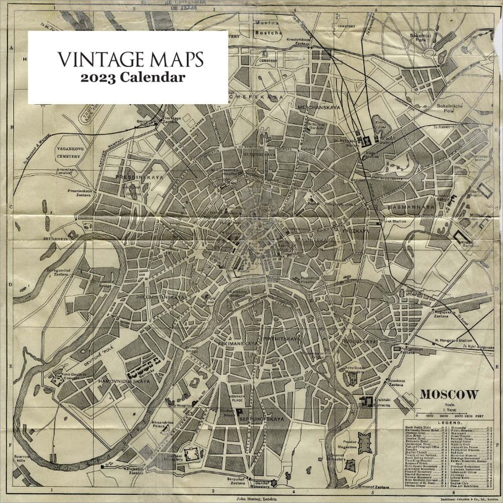 Retrospect Group Vintage Maps Square Wall Calendar