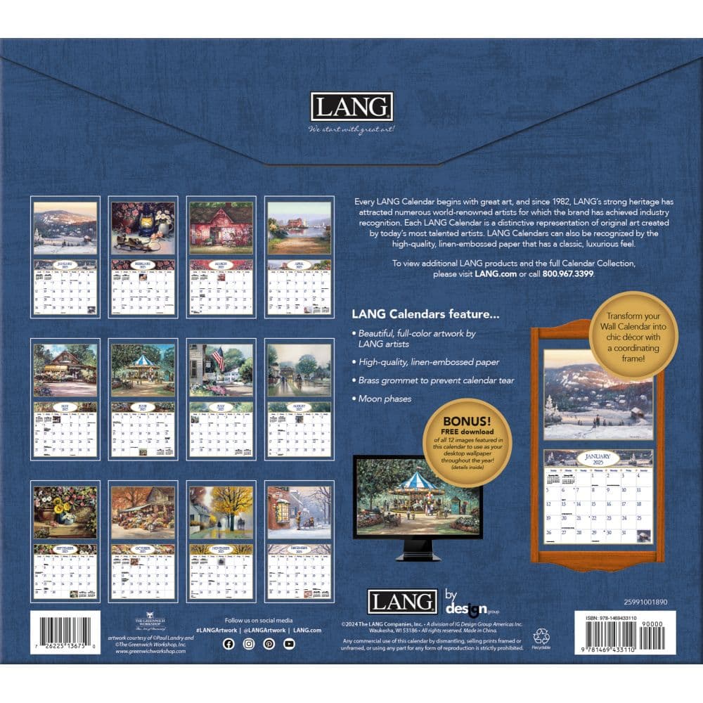 American Dream 2025 Wall Calendar by Paul Landry