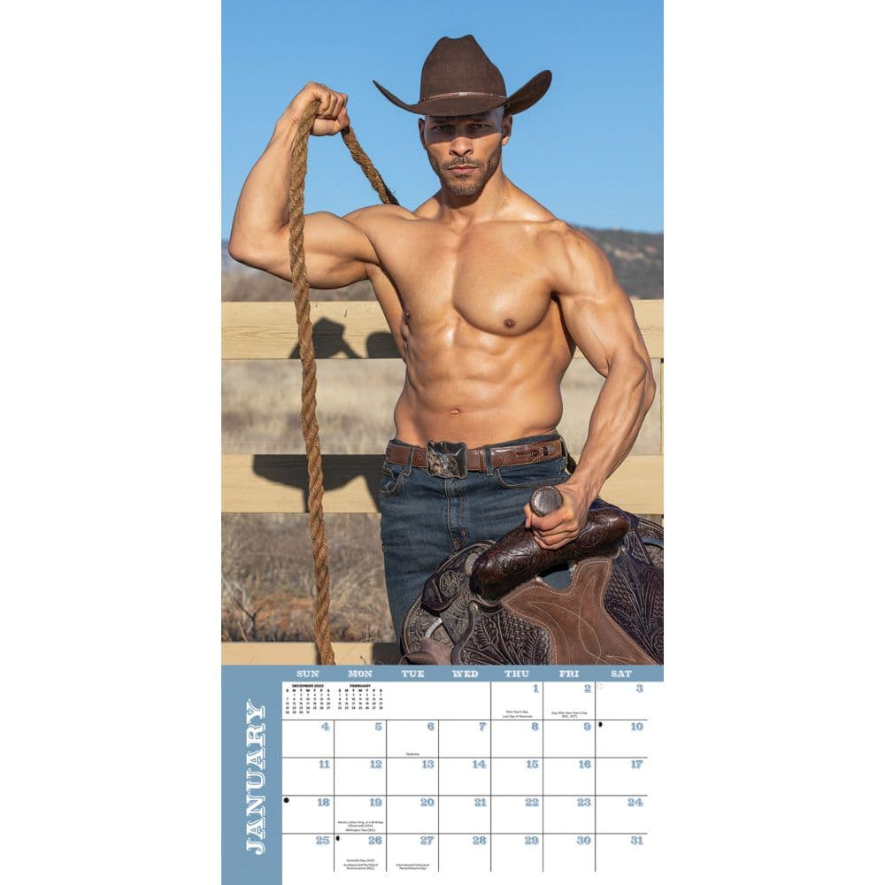 Hot Cowboys 2026 Wall Calendar Second Alternate Image