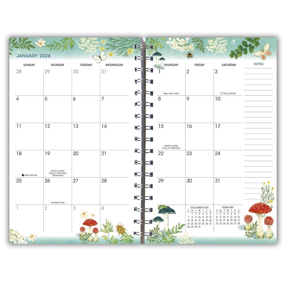 Designer Mushroom Garden Weekly 2026 Planner Second Alternate Image