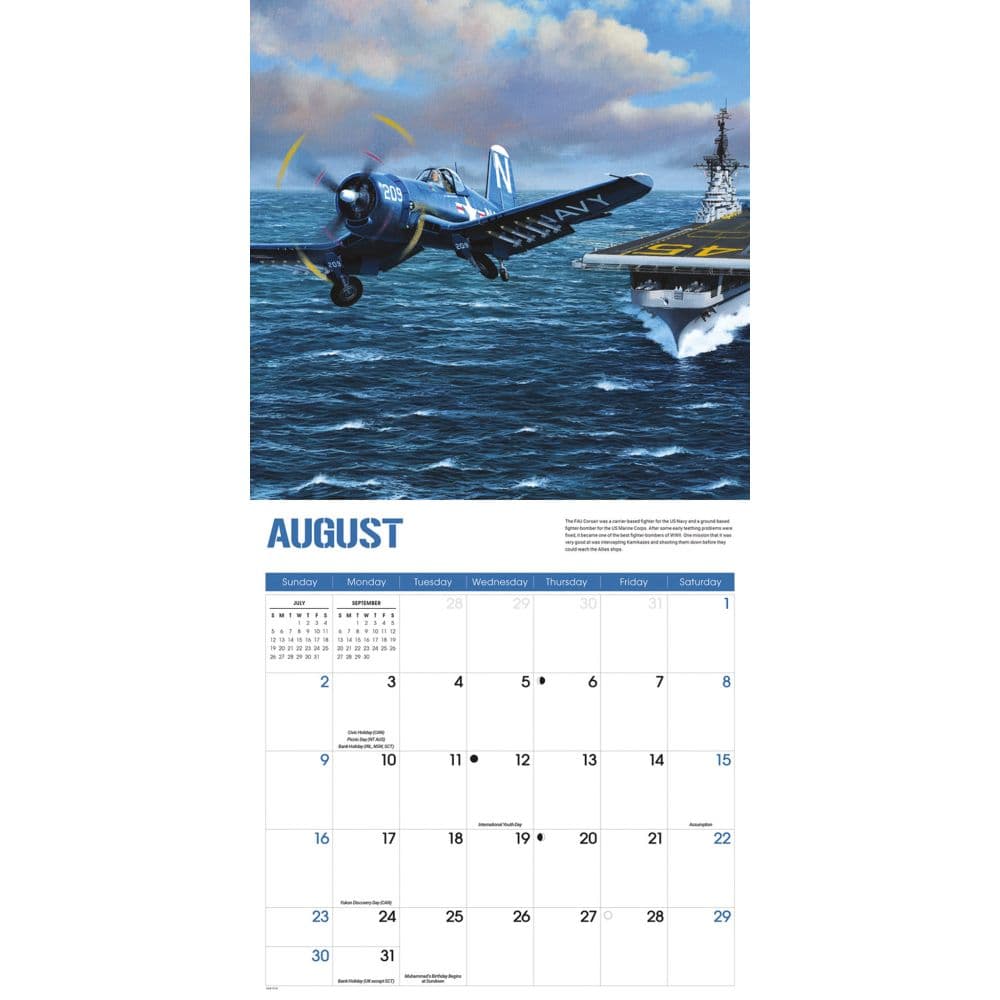 Warbirds of WWII 2026 Wall Calendar Third Alternate Image
