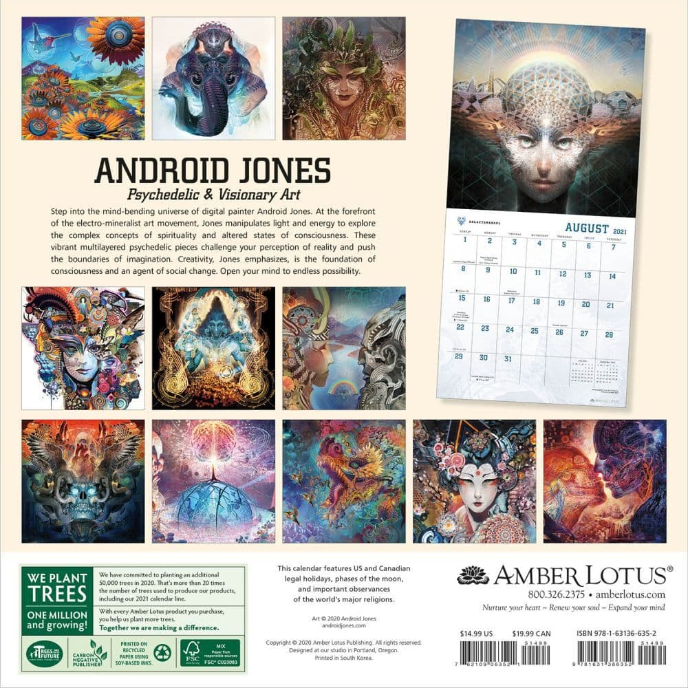 Jones Psychedelic Art Wall Calendar - Calendars.com