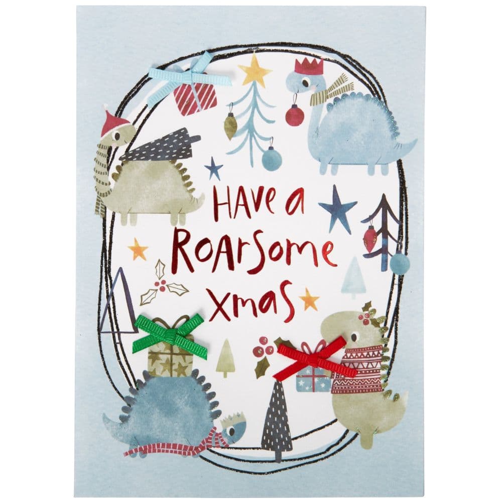 Roarsome Christmas with Dinos Christmas Card First Alternate Image width=&quot;1000&quot; height=&quot;1000&quot;