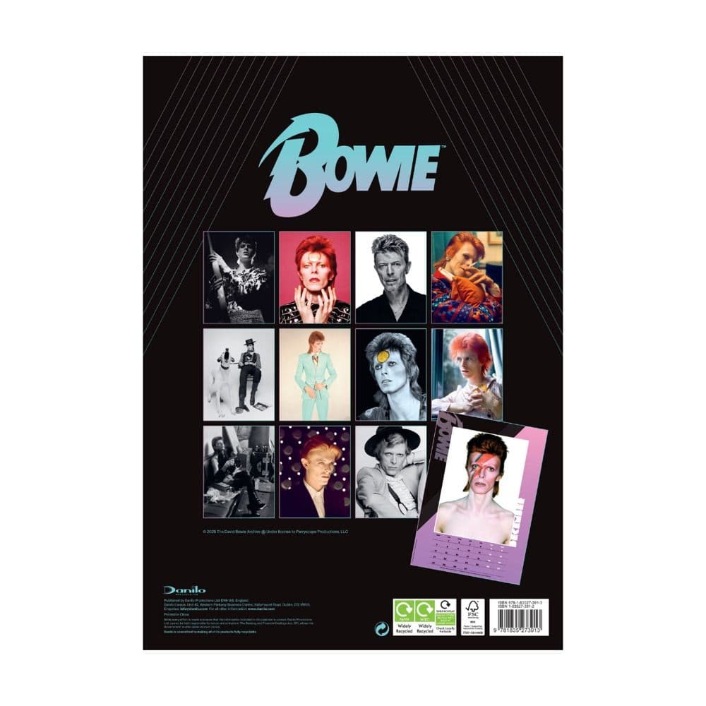 David Bowie Poster 2026 Wall Calendar First Alternate Image