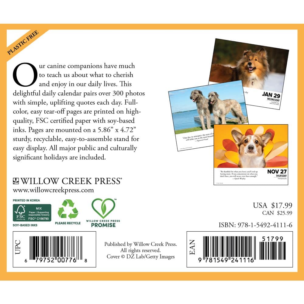 What Dogs Teach Us 2025 Desk Calendar First Alternate Image