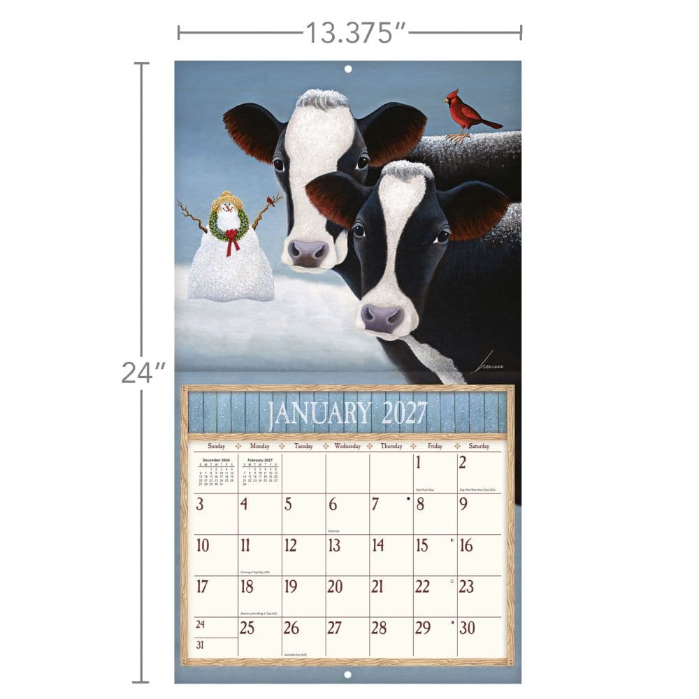 Cows Cows Cows 2027 Wall Calendar by Lowell Herrero Third Alternate Image