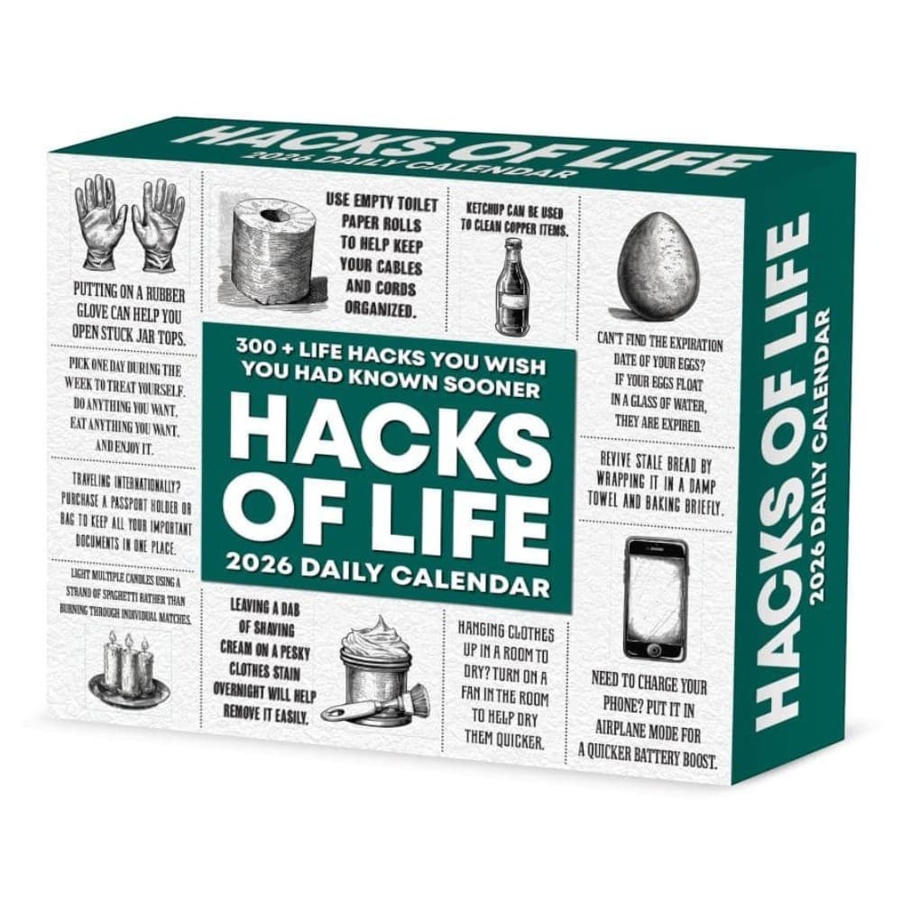 image Hacks of Life 2026 Desk Calendar Main Product Image
