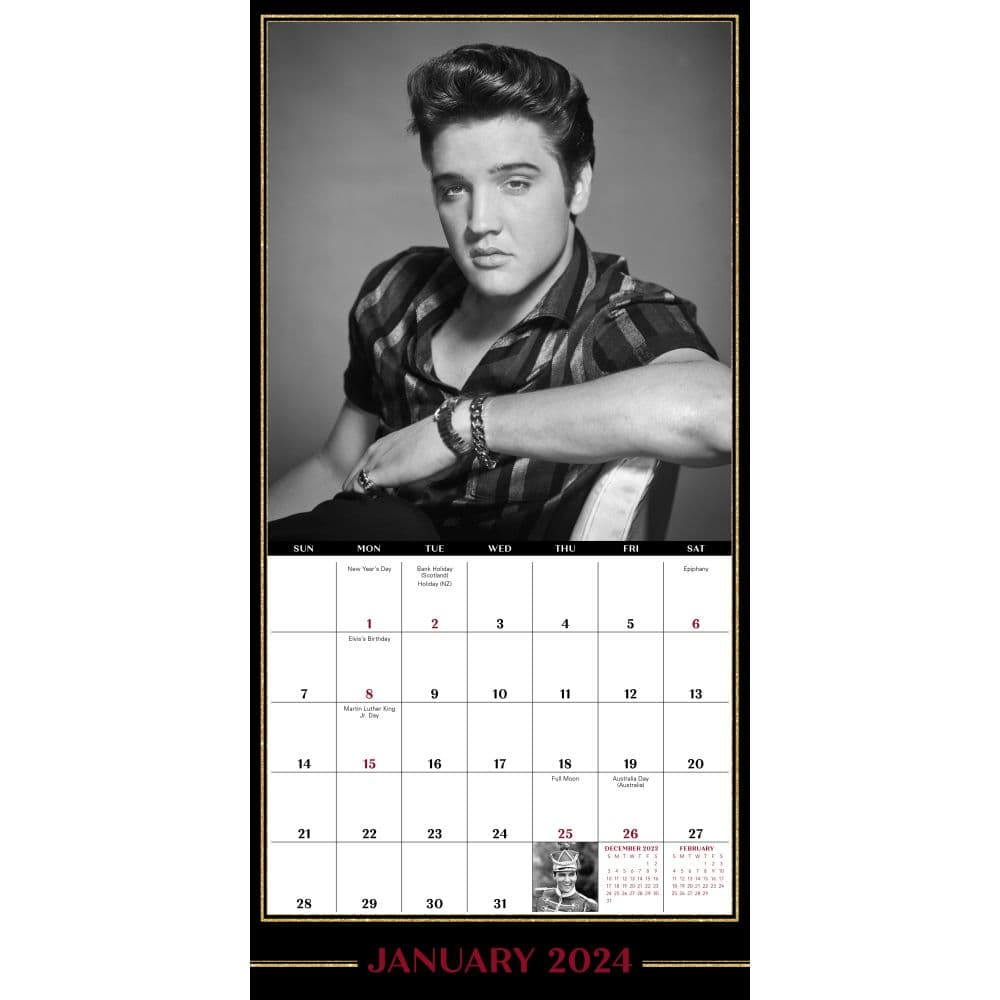 Elvis 2024 Mini Wall Calendar alt 1