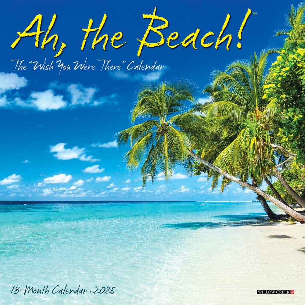 Ah The Beach 2025 Mini Wall Calendar