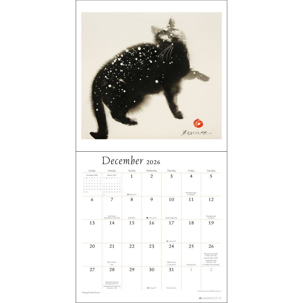 Artful Cat 2026 Wall Calendar Third Alternate Image