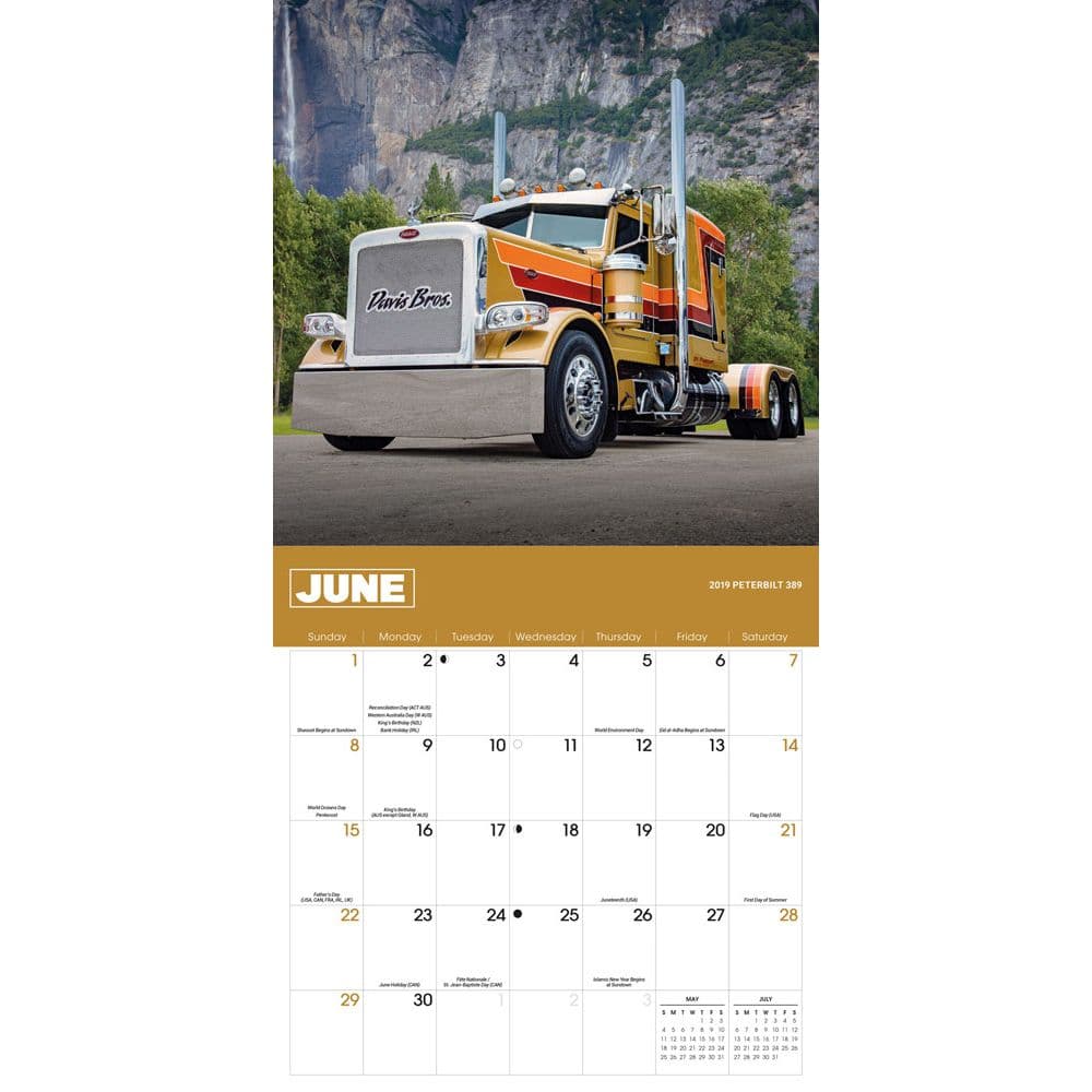 Trucks 2025 Wall Calendar