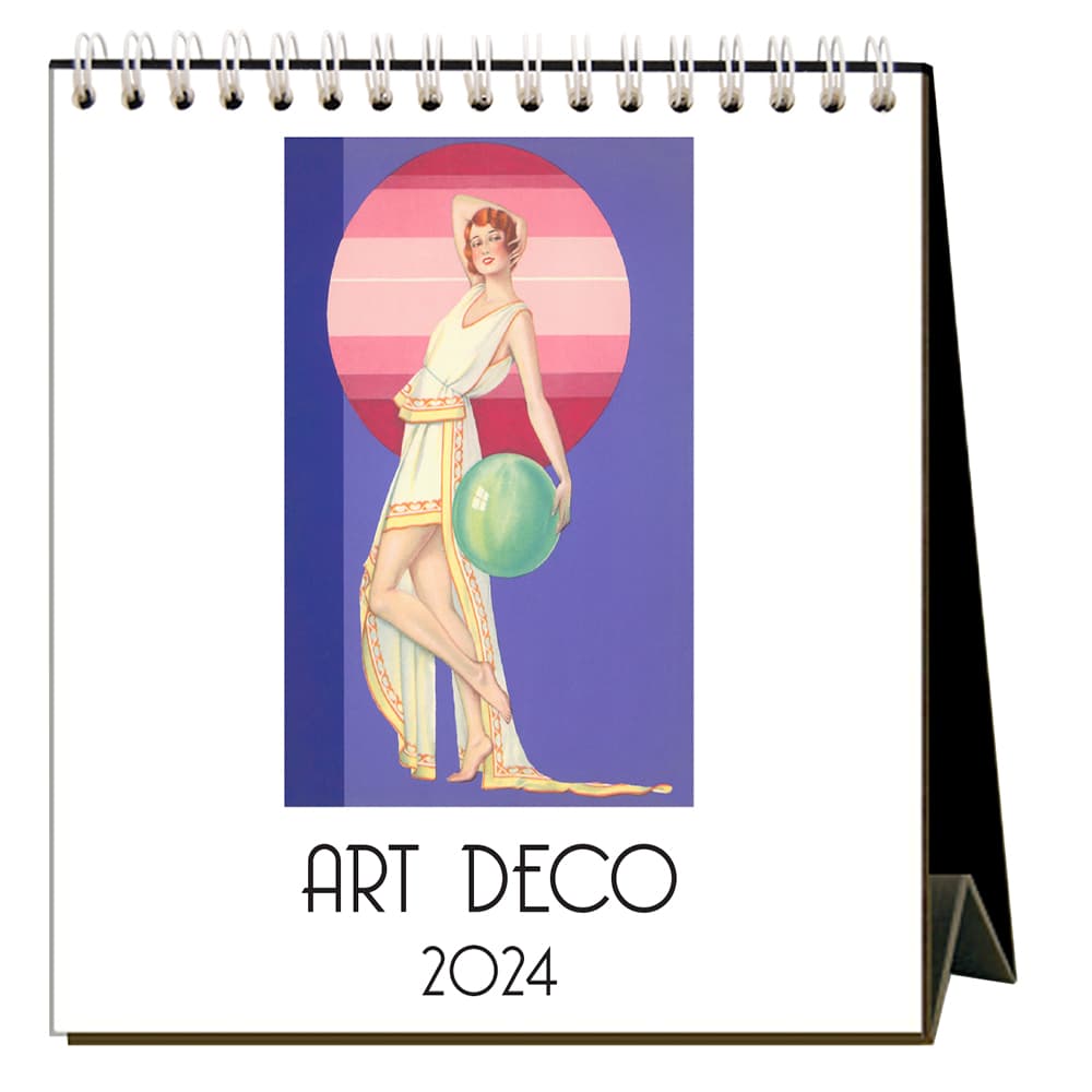 Art Deco 2024 Easel Desk Calendar