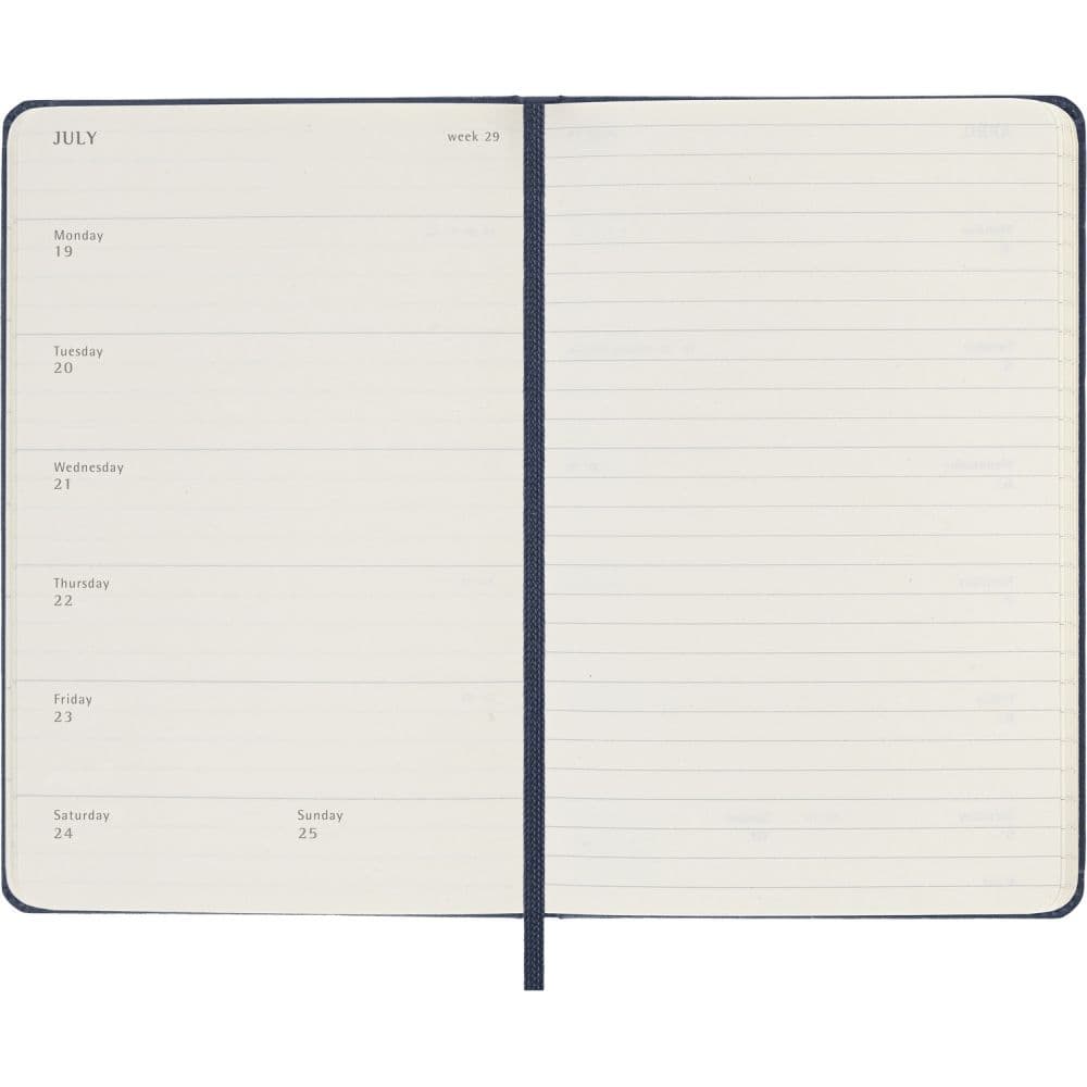 Moleskine Sapphire Blue Pocket Hard Cover 2027 Weekly Planner Second Alternate Image