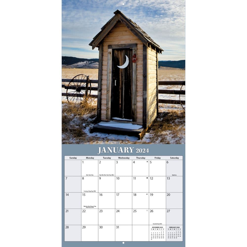 Outhouses Photo 2024 Wall Calendar