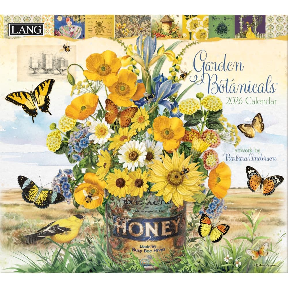 Garden Botanicals 2026 Wall Calendar by Barbara Anderson Main Image