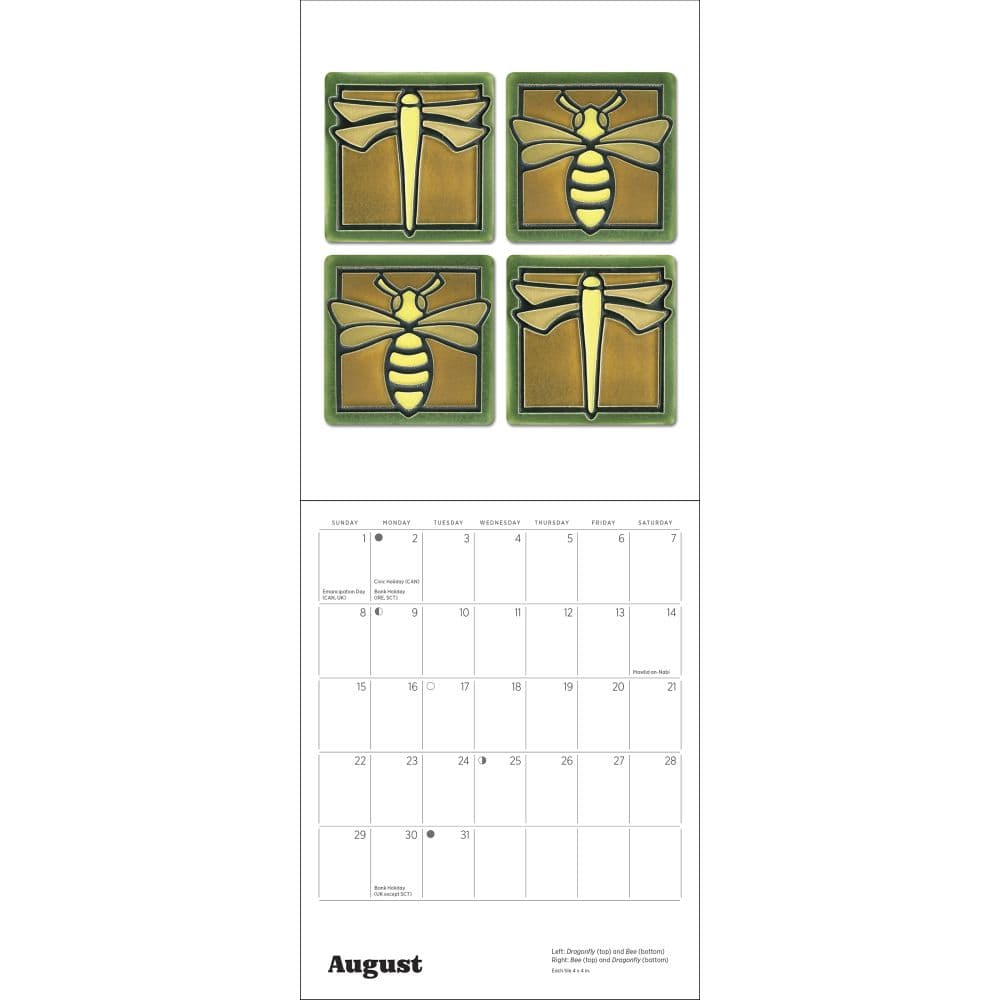 Motawi Tiles 2027 Mini Wall Calendar Sixth Alternate Image