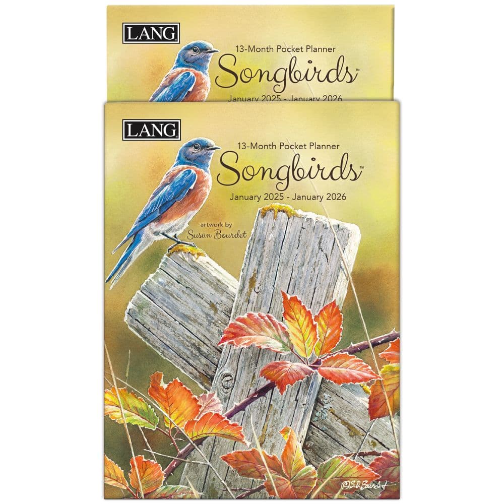 Songbirds 2025 Monthly Pocket Planner by Susan Bourdet_ALT5