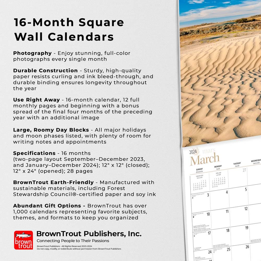 Saskatchewan 2024 Wall Calendar features
