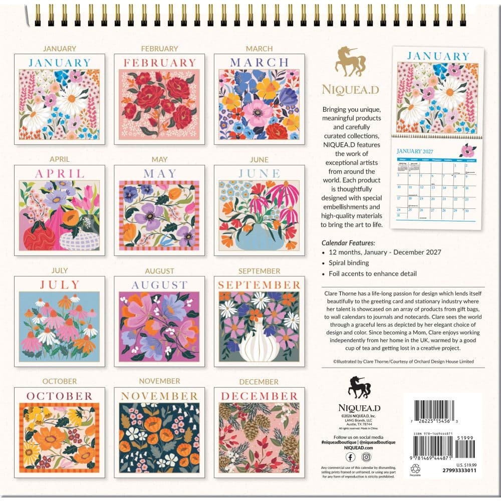 In Bloom 2027 Spiral Wall Calendar First Alternate Image