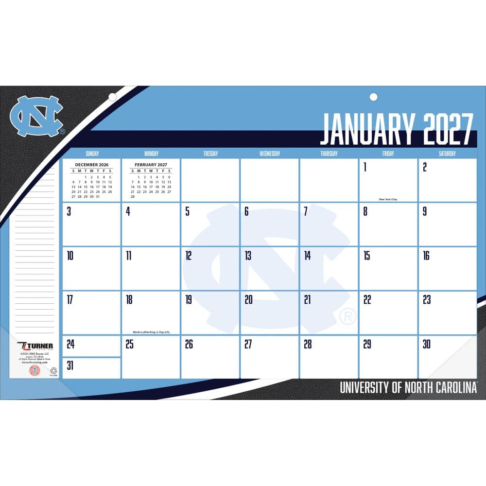 UNC Tar Heels 2027 Desk Pad 17" X 11" First Alternate Image