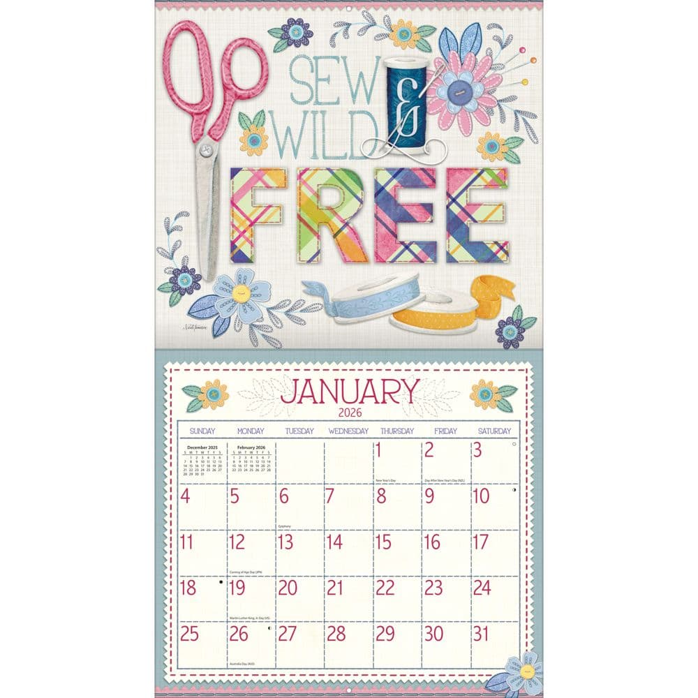 Handmade Happiness 2026 Wall Calendar by Nicole Tamarin_ALT1