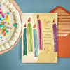 image Birthday Wishes Card with Vibrant Candles and Gem Embellishments