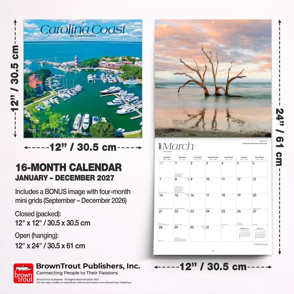 Carolina Coast 2027 Wall Calendar Sixth Alternate Image