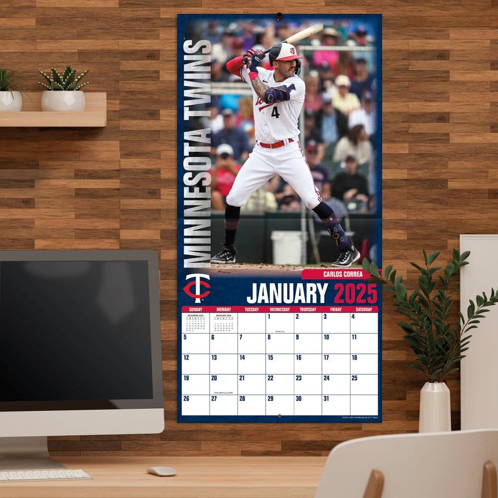 MLB Minnesota Twins 2025 Wall Calendar Fourth Alternate Image