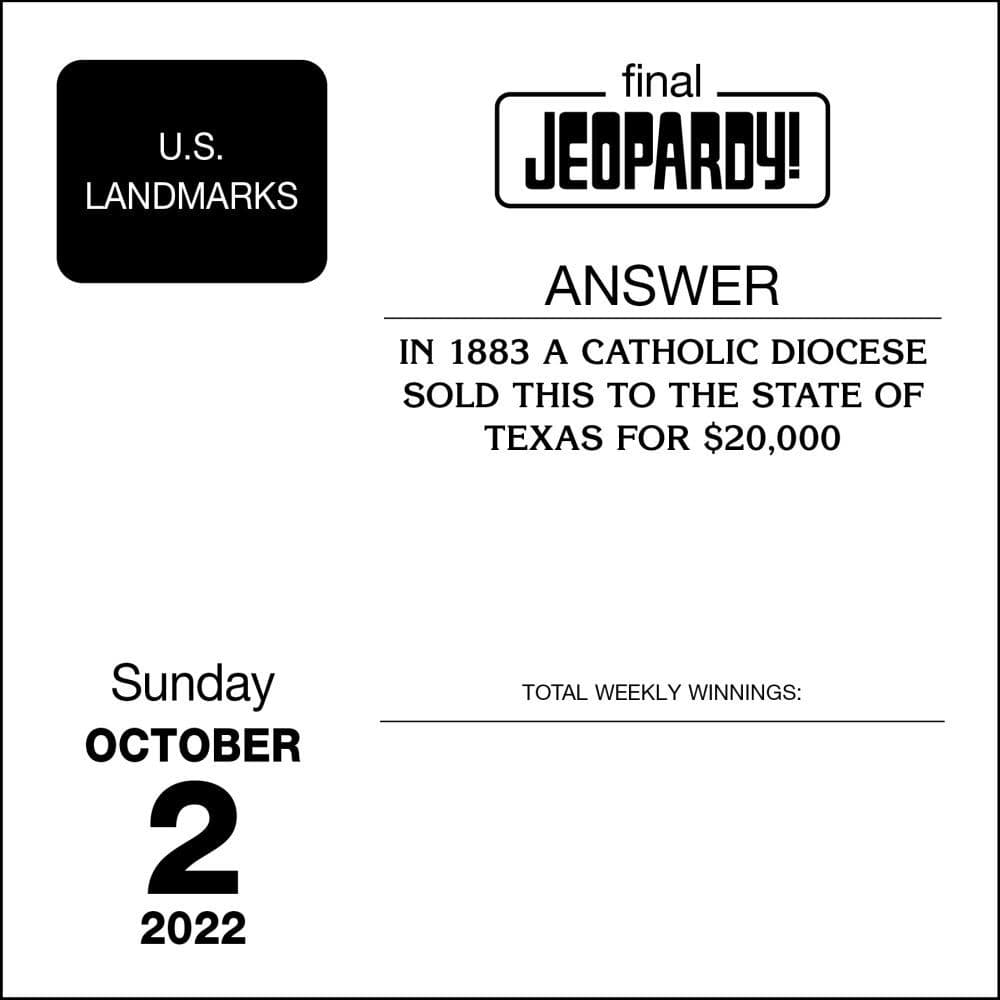 Jeopardy On Christmas Day 2022 Jeopardy! 2022 Day-To-Day Calendar - Calendars.com