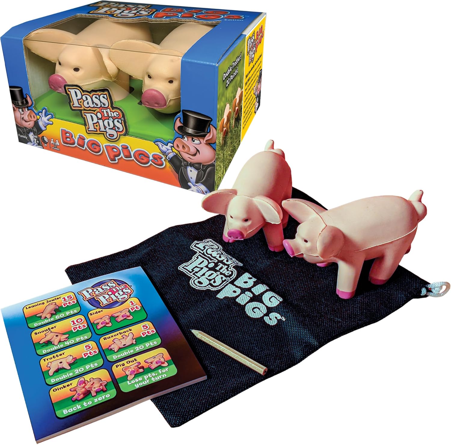 Winning Moves Pass The Pigs: Big Pigs Board Game, One Size, Pink