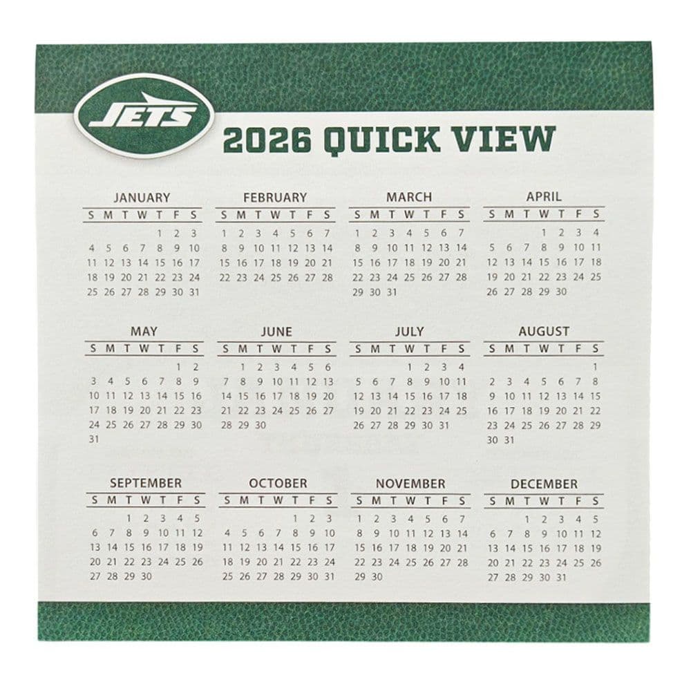 NFL New York Jets 2026 Desk Calendar Fourth Alternate Image