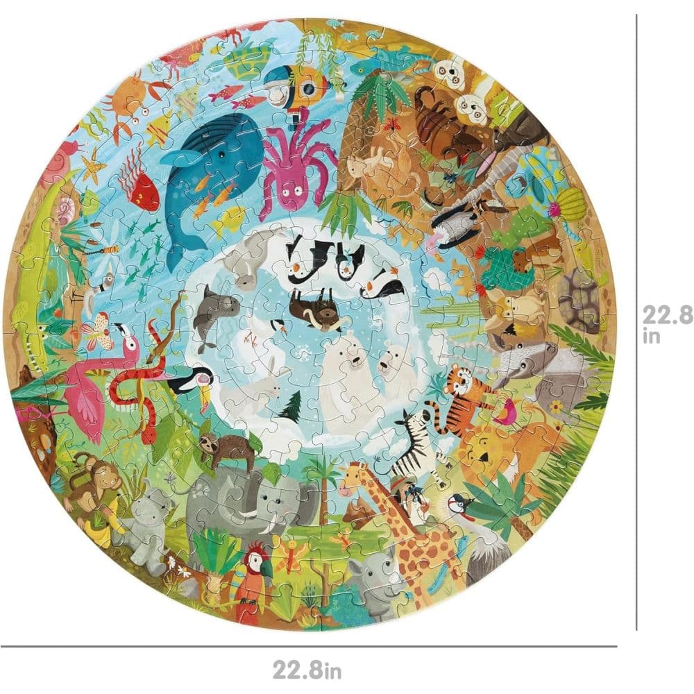Animals Around World 150 Piece Round Puzzle Second Alternate Image