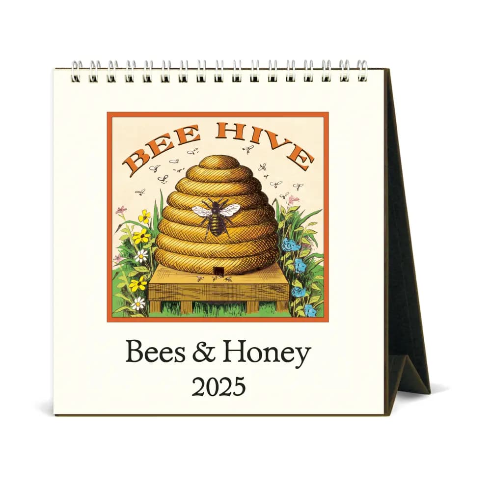 Bees 2025 Easel Desk Calendar