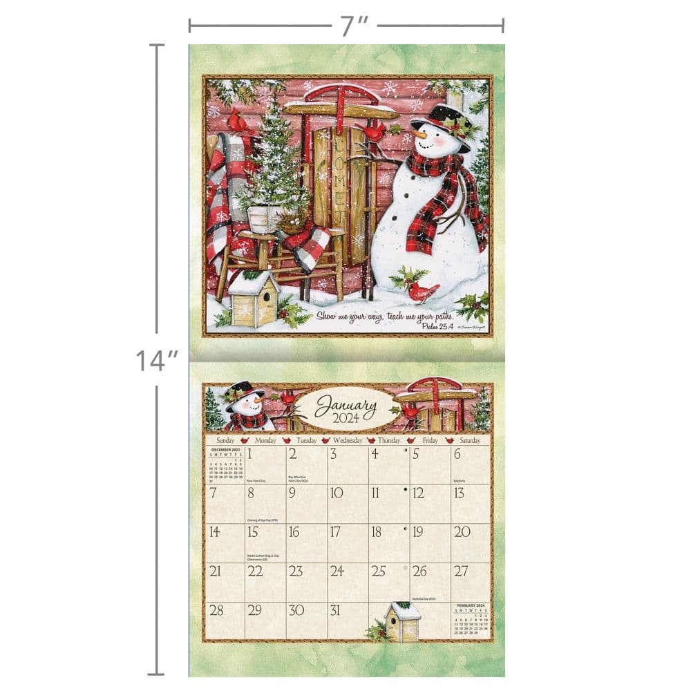 Bountiful Blessings 2024 Mini Wall Calendar - Calendars.com
