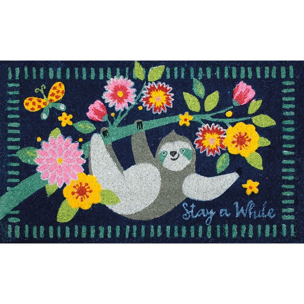 Lets Hang Small Coir Doormat by Suzanne Nicoll Main Image