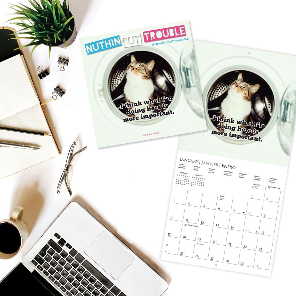 Nuthin But Trouble 2027 Wall Calendar Fourth Alternate Image