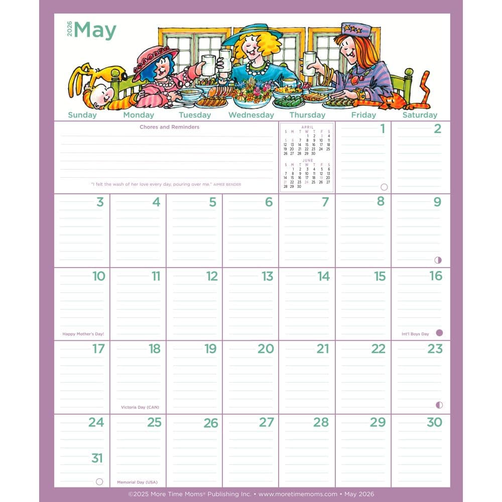 More Time Moms Fridge Calendar 2026 Magnetic Calendar Third Alternate Image