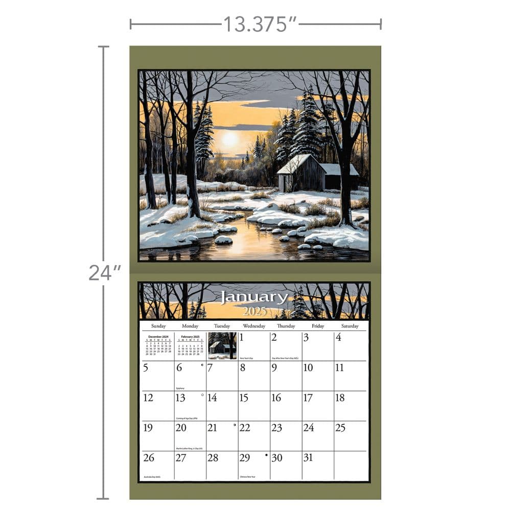 Lure of the Outdoors by Bill Saunders 2025 Wall Calendar Alt6