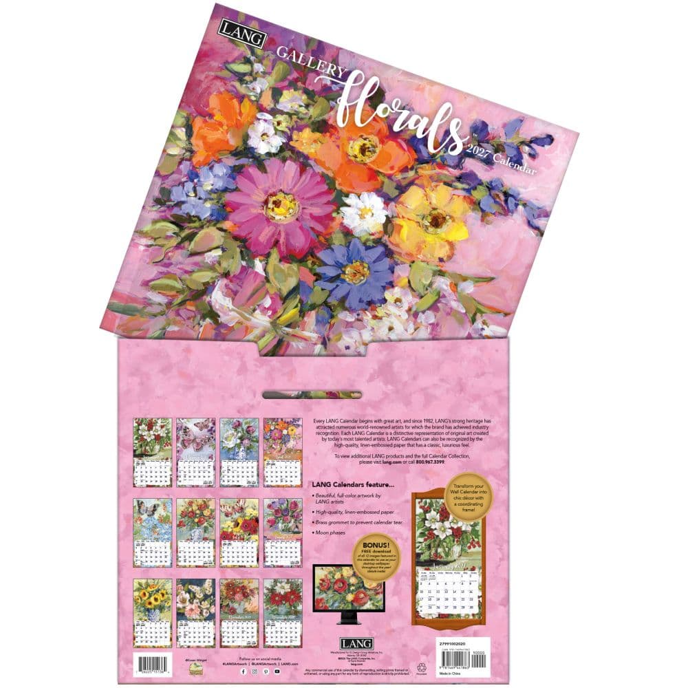 Gallery Florals 2027 Wall Calendar by Susan Winget Fourth Alternate Image