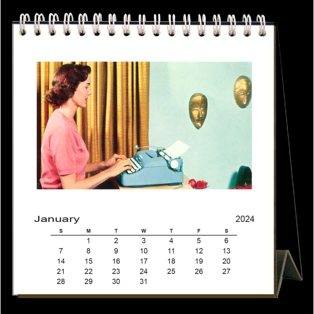 Boring 2024 Easel Desk Calendar
